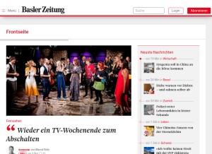 How bazonline.ch looks like on a tablet such as an iPad.