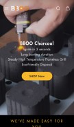 How bboocharcoal.com.au looks like on a mobile device such as an iPhone.