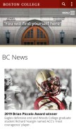 How bc.edu looks like on a mobile device such as an iPhone.