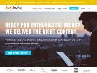 Desktop screenshot for textbroker.com