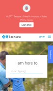 How bcbsla.com looks like on a mobile device such as an iPhone.