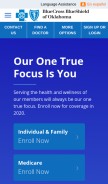How bcbsok.com looks like on a mobile device such as an iPhone.