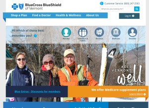 How bcbsvt.com looks like on a tablet such as an iPad.