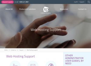 How bcentralhost.com looks like on a tablet such as an iPad.