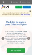 How bci.cl looks like on a mobile device such as an iPhone.