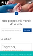 How bd.com looks like on a mobile device such as an iPhone.