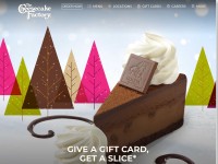 Desktop screenshot for thecheesecakefactory.com