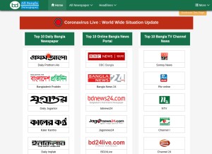 How bdallbanglanewspaper.com looks like on a tablet such as an iPad.