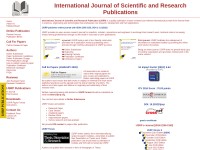 Desktop screenshot for ijsrp.org