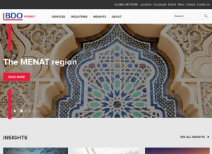 How bdo.com.kw looks like on a tablet such as an iPad.