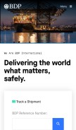 How bdpinternational.com looks like on a mobile device such as an iPhone.