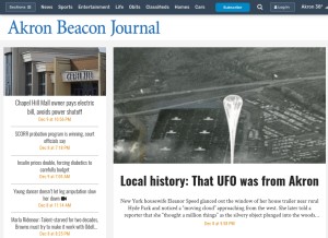 How beaconjournal.com looks like on a tablet such as an iPad.