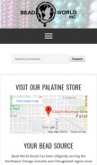 How beadworldbeads.com looks like on a mobile device such as an iPhone.