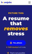 How beamjobs.com looks like on a mobile device such as an iPhone.