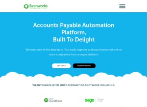 How beanworks.com looks like on a tablet such as an iPad.