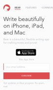 How bear.app looks like on a mobile device such as an iPhone.