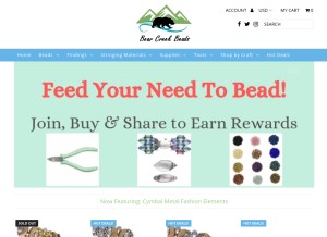 How bearcreekbeads.com looks like on a tablet such as an iPad.