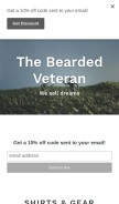 How beardedveteran.com looks like on a mobile device such as an iPhone.