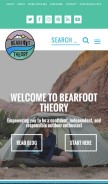 How bearfoottheory.com looks like on a mobile device such as an iPhone.