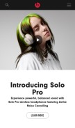 How beatsbydre.com looks like on a mobile device such as an iPhone.