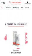 How beaute-addict.com looks like on a mobile device such as an iPhone.
