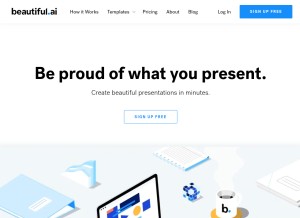 How beautiful.ai looks like on a tablet such as an iPad.
