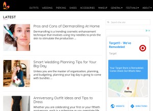 How beautyandu.com looks like on a tablet such as an iPad.