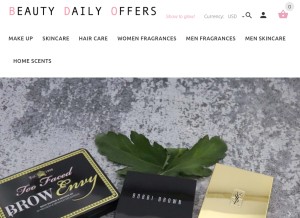 How beautydailyoffers.com looks like on a tablet such as an iPad.