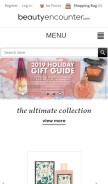 How beautyencounter.com looks like on a mobile device such as an iPhone.