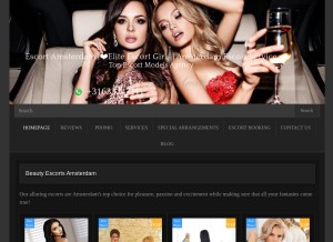 How beautyescortsamsterdam.com looks like on a tablet such as an iPad.