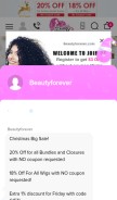 How beautyforever.com looks like on a mobile device such as an iPhone.
