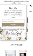 How beautyhabit.com looks like on a mobile device such as an iPhone.