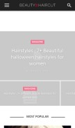 How beautyhaircut.com looks like on a mobile device such as an iPhone.