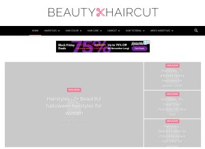 How beautyhaircut.com looks like on a tablet such as an iPad.