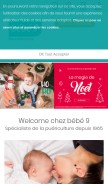 How bebe9.com looks like on a mobile device such as an iPhone.