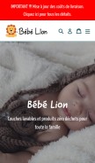 How bebelion.ca looks like on a mobile device such as an iPhone.
