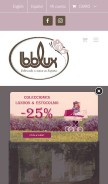 How bebelux.es looks like on a mobile device such as an iPhone.