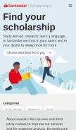 How becas-santander.com looks like on a mobile device such as an iPhone.