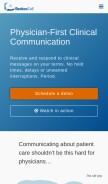How beckoncall.com looks like on a mobile device such as an iPhone.