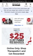 How bedbathandbeyond.com looks like on a mobile device such as an iPhone.