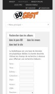 How bedetheque.com looks like on a mobile device such as an iPhone.