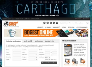 How bedetheque.com looks like on a tablet such as an iPad.