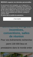 How bedouk.fr looks like on a mobile device such as an iPhone.