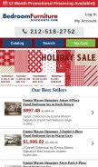 How bedroomfurniturediscounts.com looks like on a mobile device such as an iPhone.