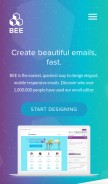 How beefree.io looks like on a mobile device such as an iPhone.