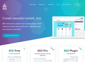 How beefree.io looks like on a tablet such as an iPad.