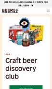 How beer52.com looks like on a mobile device such as an iPhone.