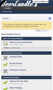 How beercandle.com looks like on a mobile device such as an iPhone.