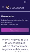 How beesender.com looks like on a mobile device such as an iPhone.