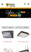 How beeslighting.com looks like on a mobile device such as an iPhone.